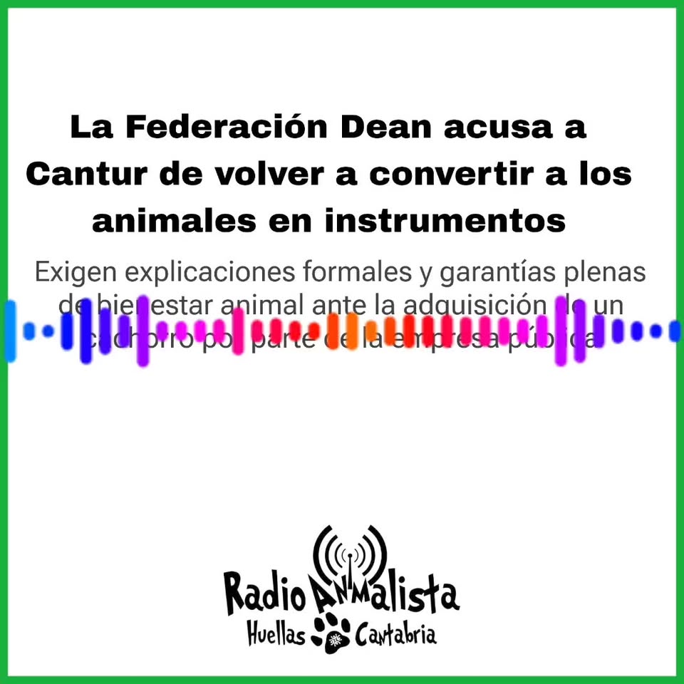 La federación Dean acusa a Cantur de volver a convertir a los animales en instrumentos