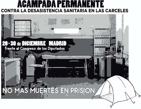 El compa POPE INICIA una HUELGA DE HAMBRE del 20 al 30 de diciembre contra las puertas del congreso de diputados