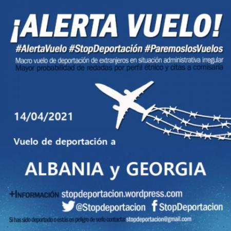 Alerta vuelo de deportación a Albania y Georgia