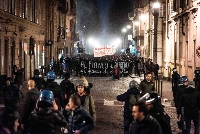 [Italia] 18 anarquistas condenados por la manifestación en apoyo a Alfredo Cospito