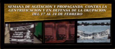 Semana de agitación y propaganda contra la gentrificación