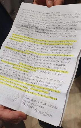 Ultima carta de Alfredo Cospito