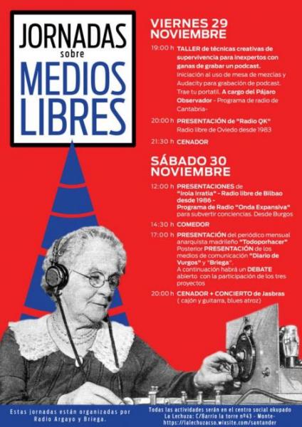 Briega y Radio Argayo organizamos unas jornadas sobre medios libres