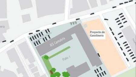 No a la instalación de una gasolinera adyacente al IES Cantabria (Santander)