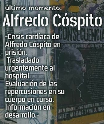 Alfredo Cospito se va apagando....
