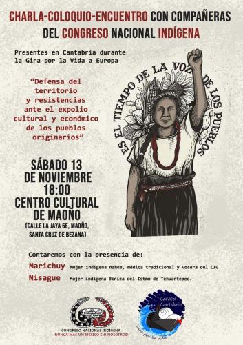 Encuentros abiertos  con compañeras del Congreso nacional Indígena