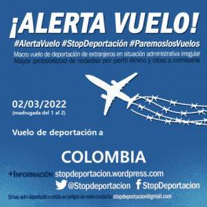 ¡Alerta! Vuelo de deportación a Colombia